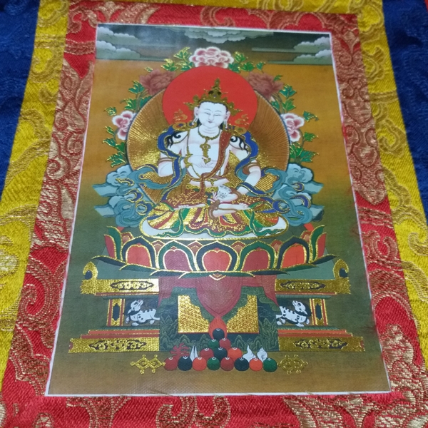 Tranh Thangka Kim Cang Tát Đỏa Bồ Tát_35x20cm